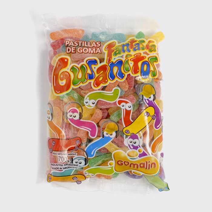 pastillas-goma-fantasia-700-gusanitos-frutales-acidos Pastilla de Goma Gusanito Frutal Ácido