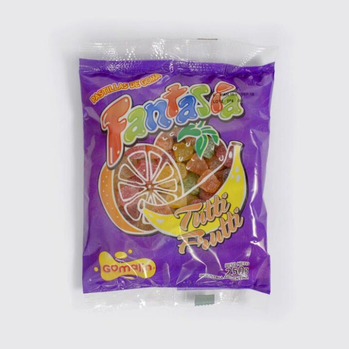 12-471-pastillas-goma-fantasia-250-tuti-fruti-cono-frutal Pastilla de Goma Cono Chico Sabor Frutal